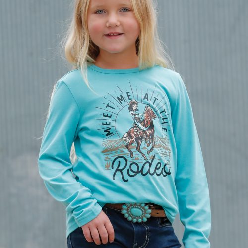 Girls Meet Me At The Rodeo Long Sleeve Tee