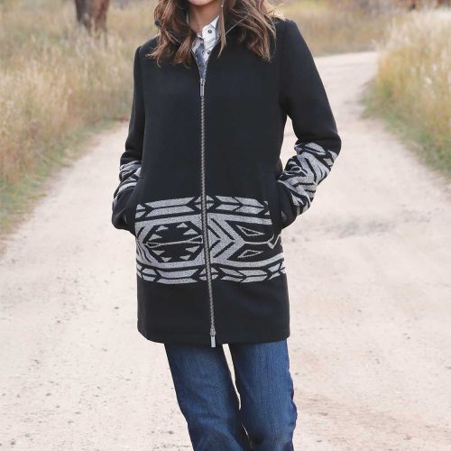 Ladies Wool Blend Duster Jacket