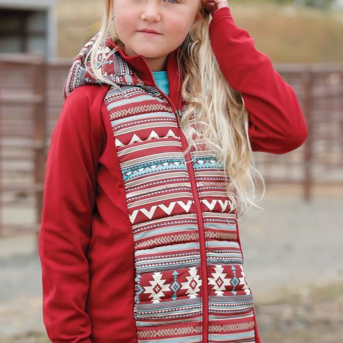 Girls Red Quilted Jacket