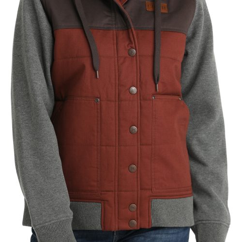 Ladies Quilted Hoodie Jacket