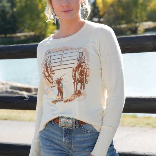 Ladies Team Roping Long Sleeve Tee