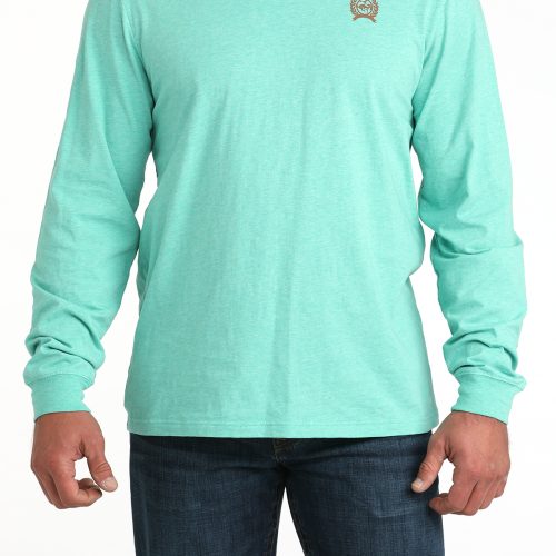 Men's Turquoise Long Sleeve Tee