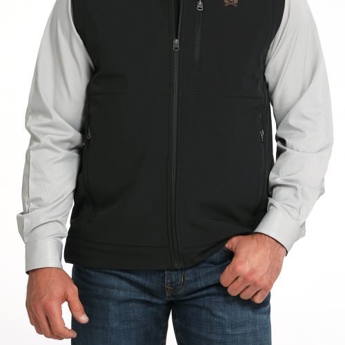 Men's Black Conceal Carry Bonded Vest